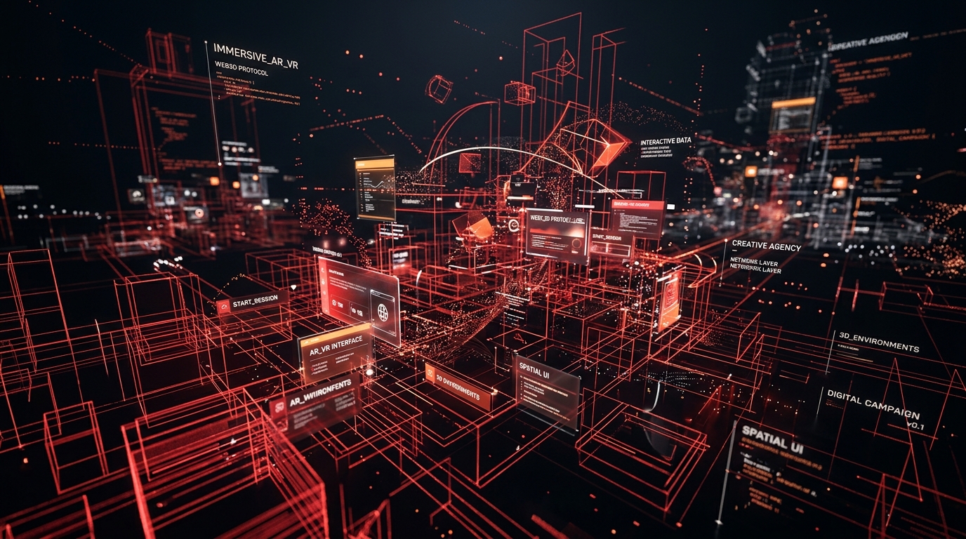 AR/VR Immersive Tech Network & Web3D Campaign Illustration
